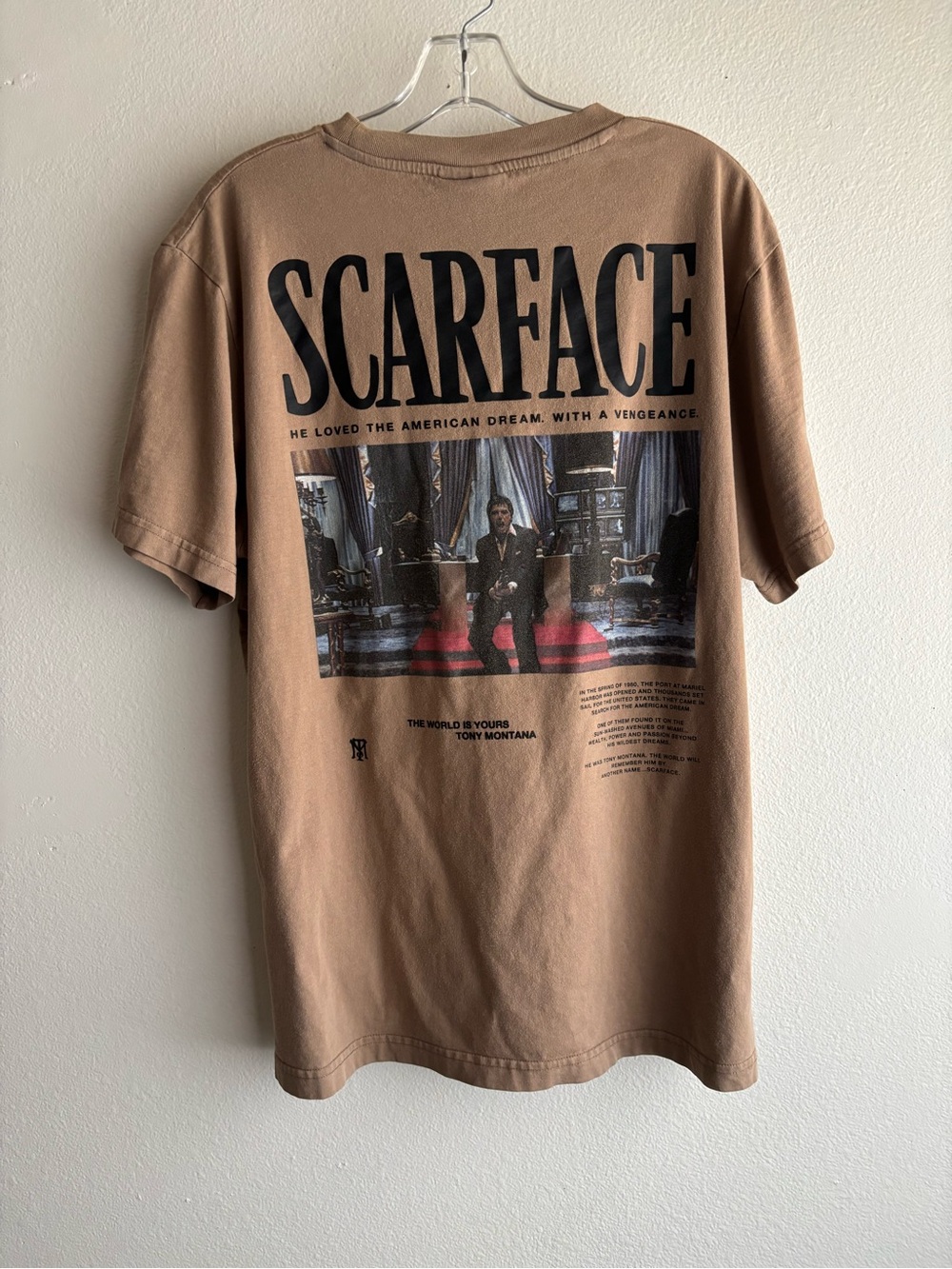 Scarface X Shoe Palace Graphic T Shirt “The World Is Yours” Embroidered - Large
